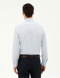 Light Blue Slim Fit Long Sleeve Basic Shirt