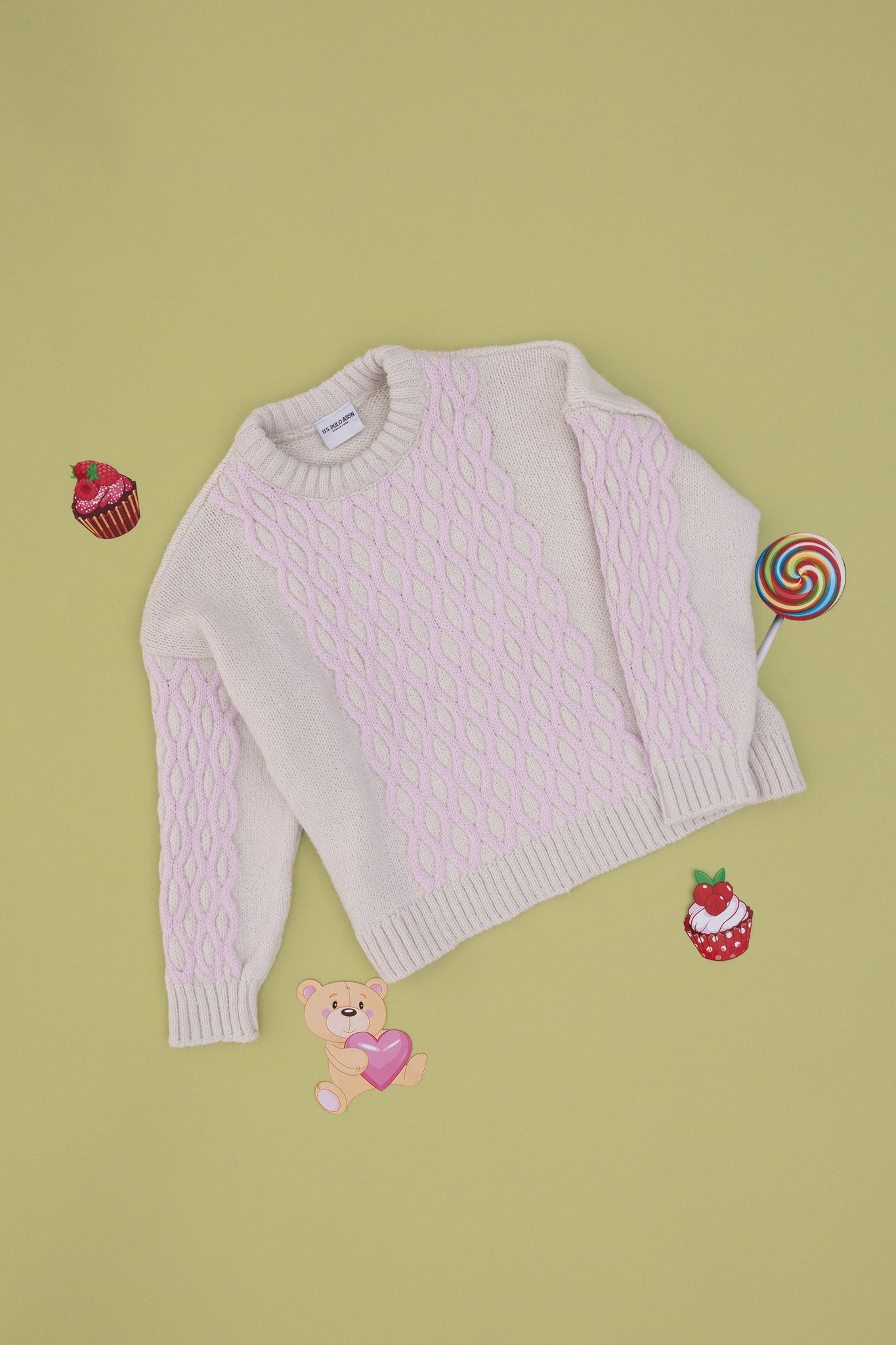 Girl's Cream Sweater