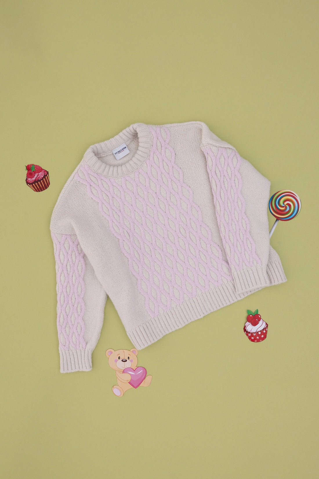 Girl's Cream Sweater