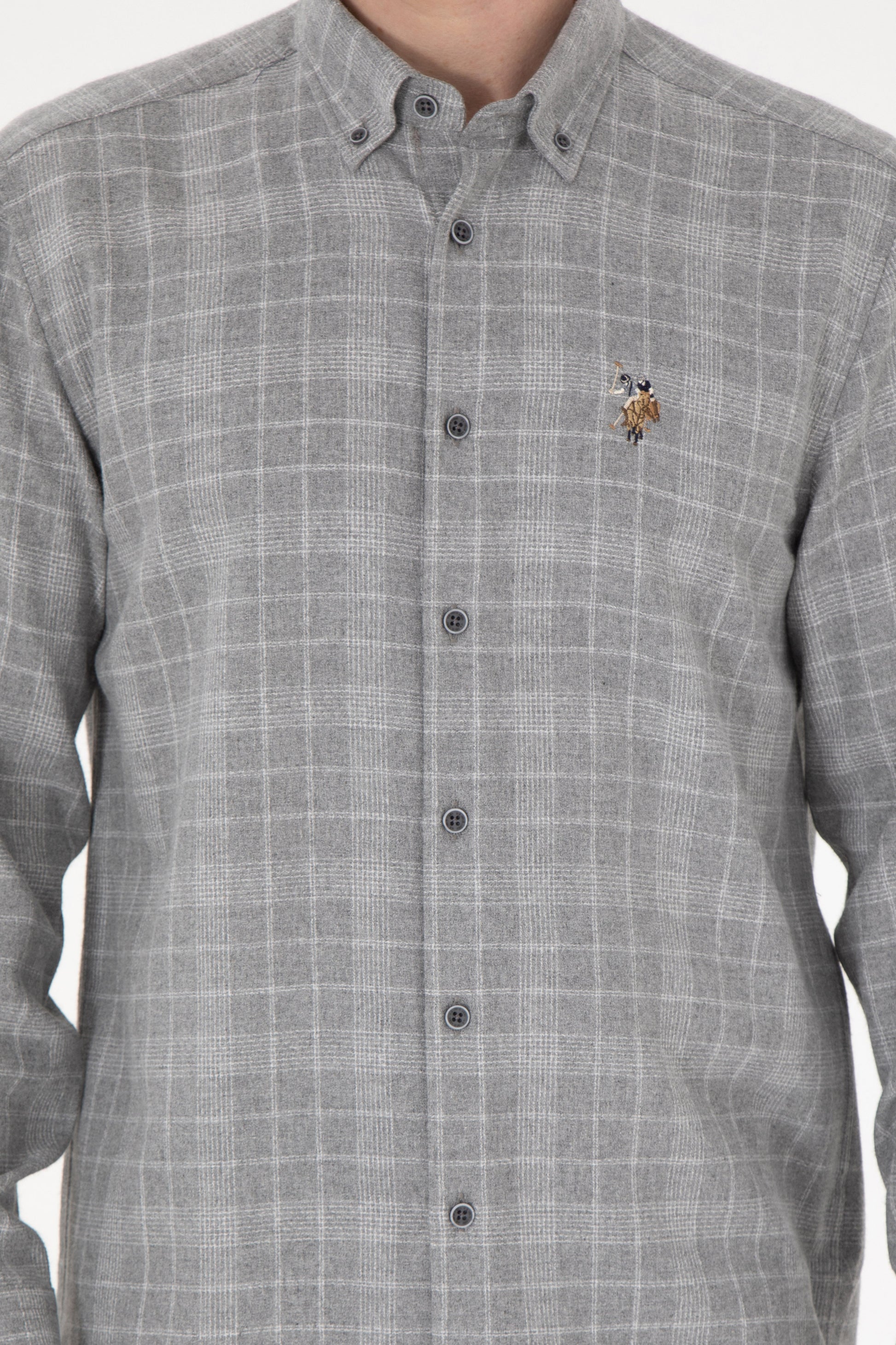 Men's Grey Long Sleeve Shirt