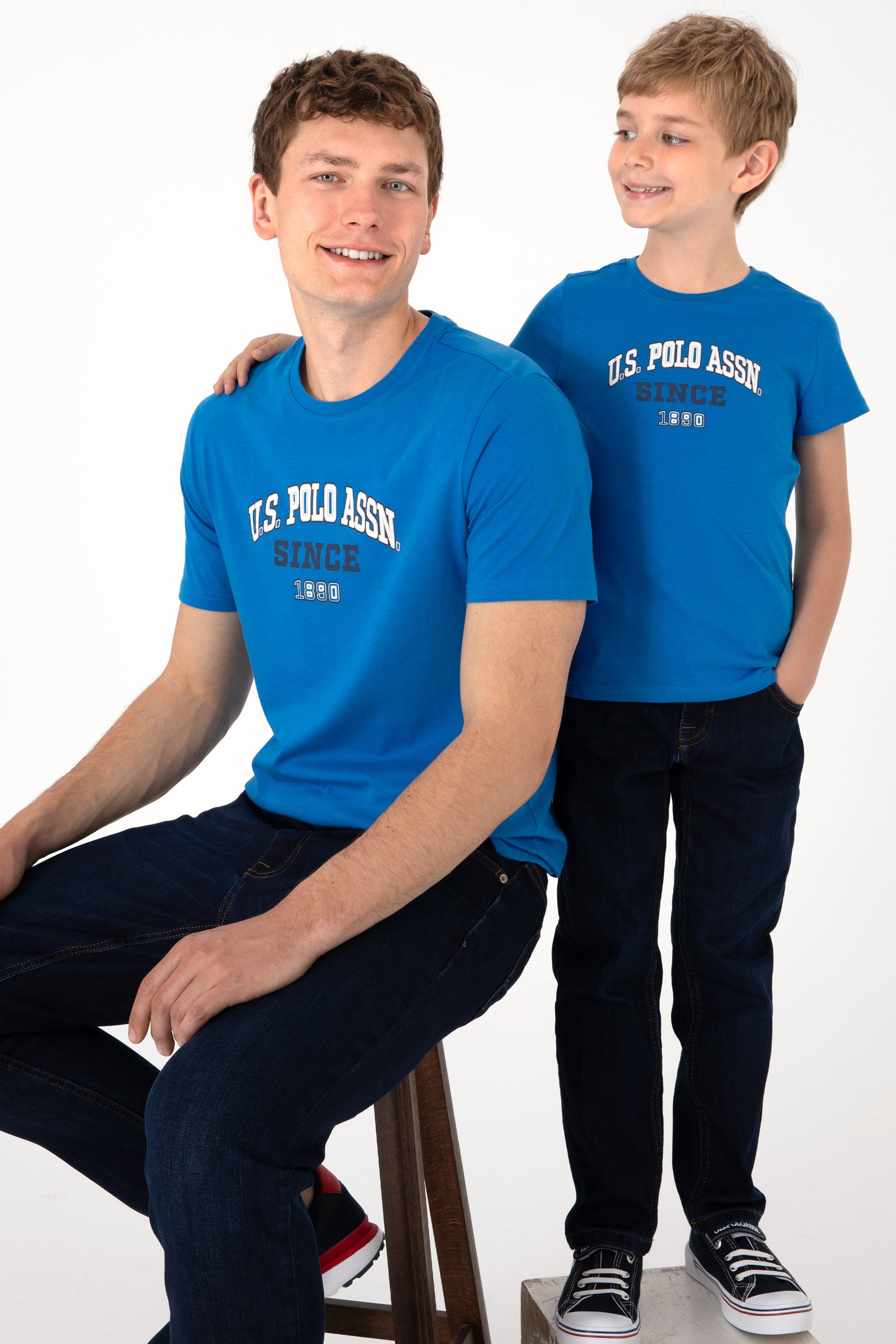 U.S. Polo Assn. - Men's Regular Fit Crew Neck Cobalt Blue T-Shirt