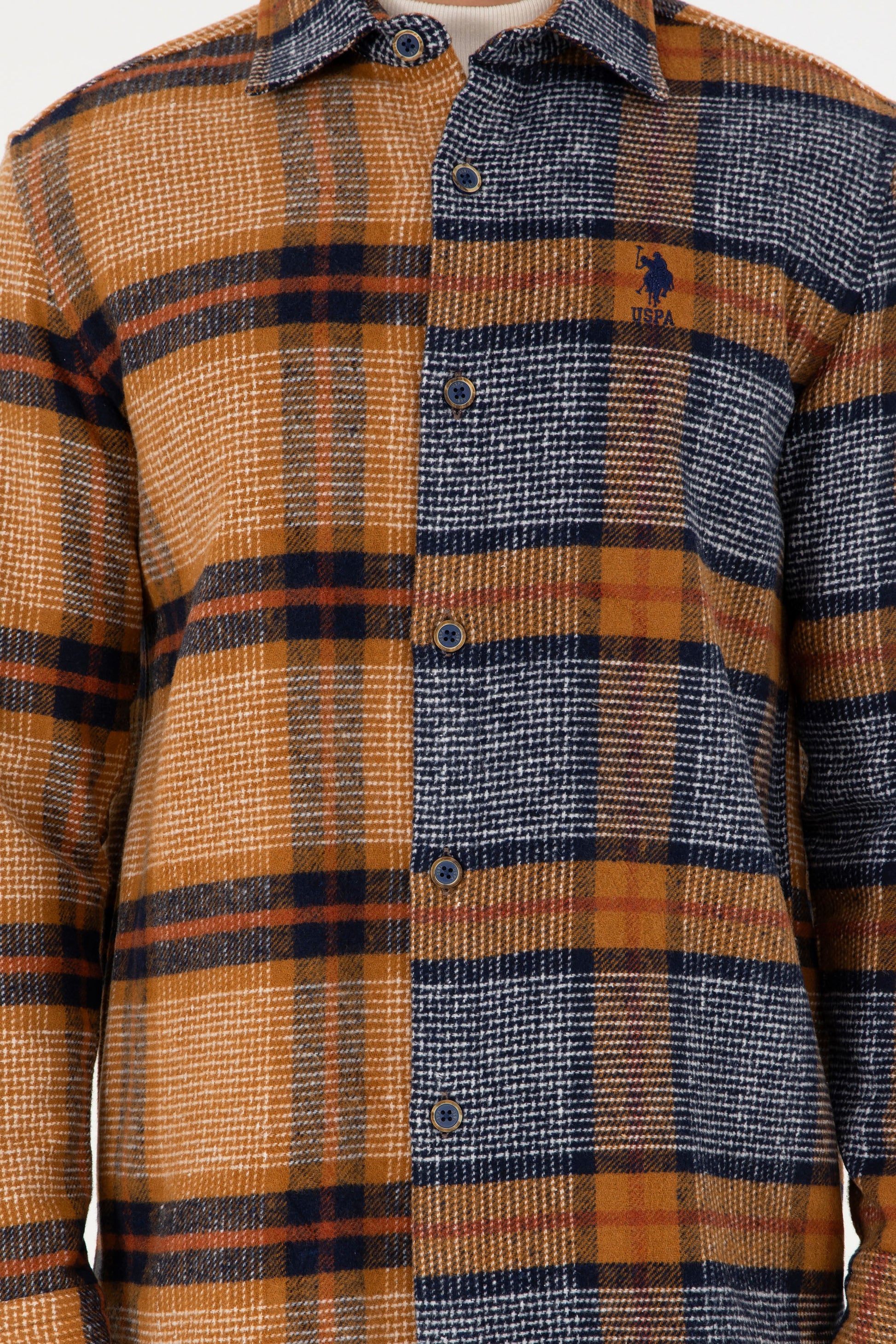 Men's Navy Blue Long Sleeve Shirt