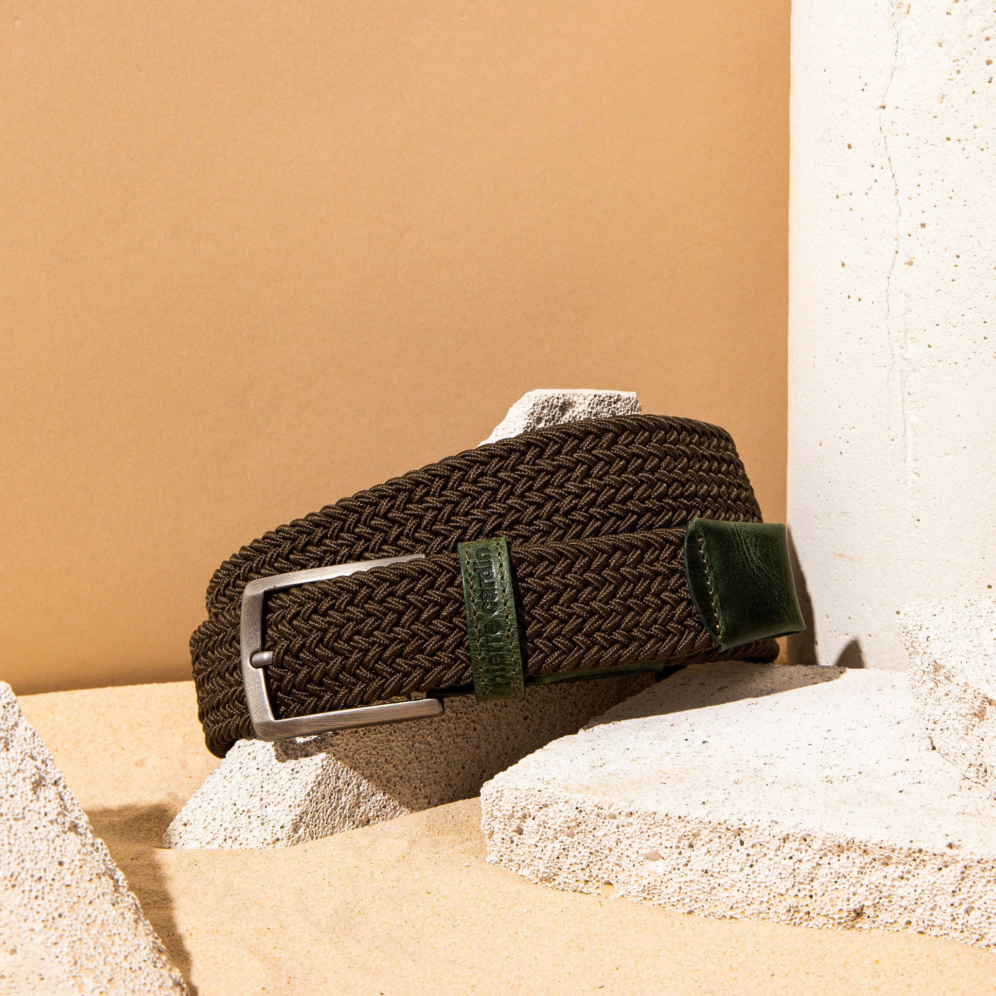 Khaki Mesh Belt