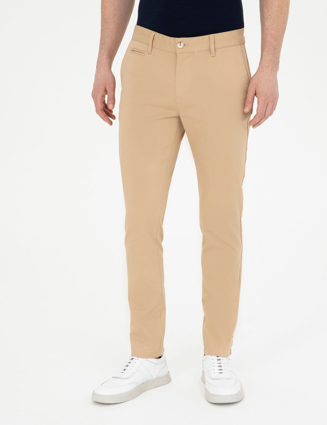 Camel Slim Fit Canvas Pants