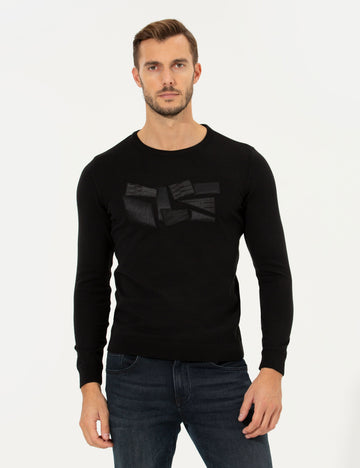 Black Slim Fit Sweater