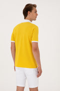 Men's Regular Fit Polo Neck Dark Yellow T-Shirt