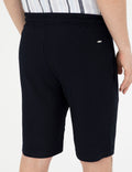 Navy Regular Fit Knitted Shorts
