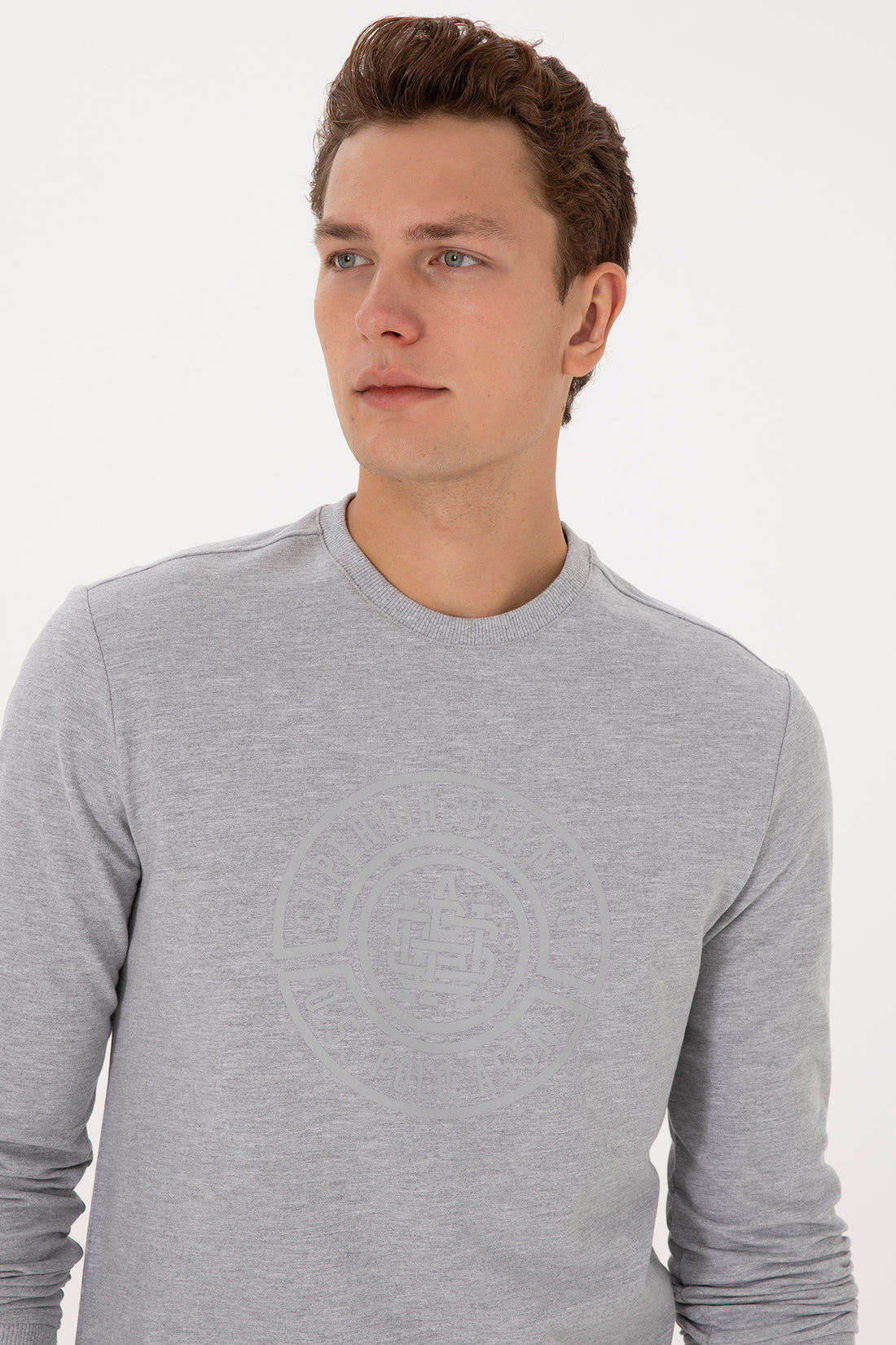 Men's Grey Melange Sweatshirt