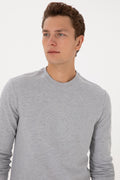 Men's Grey Melange Sweatshirt