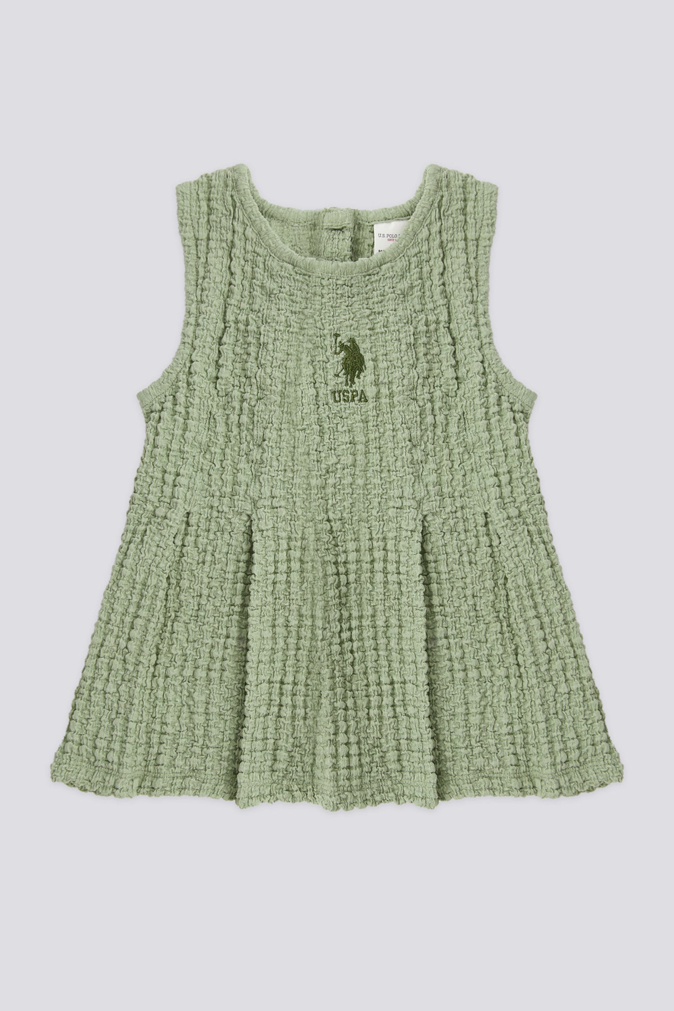 Baby Girl Green Sleeveless Dress