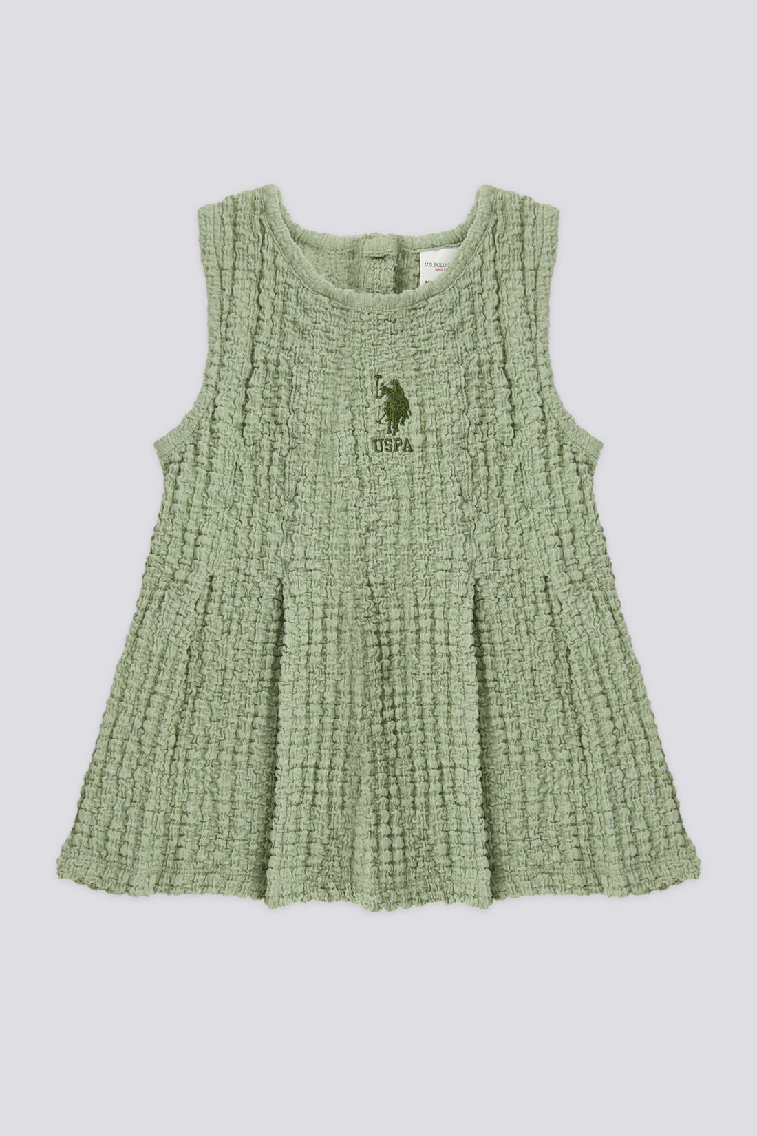 Baby Girl Green Sleeveless Dress