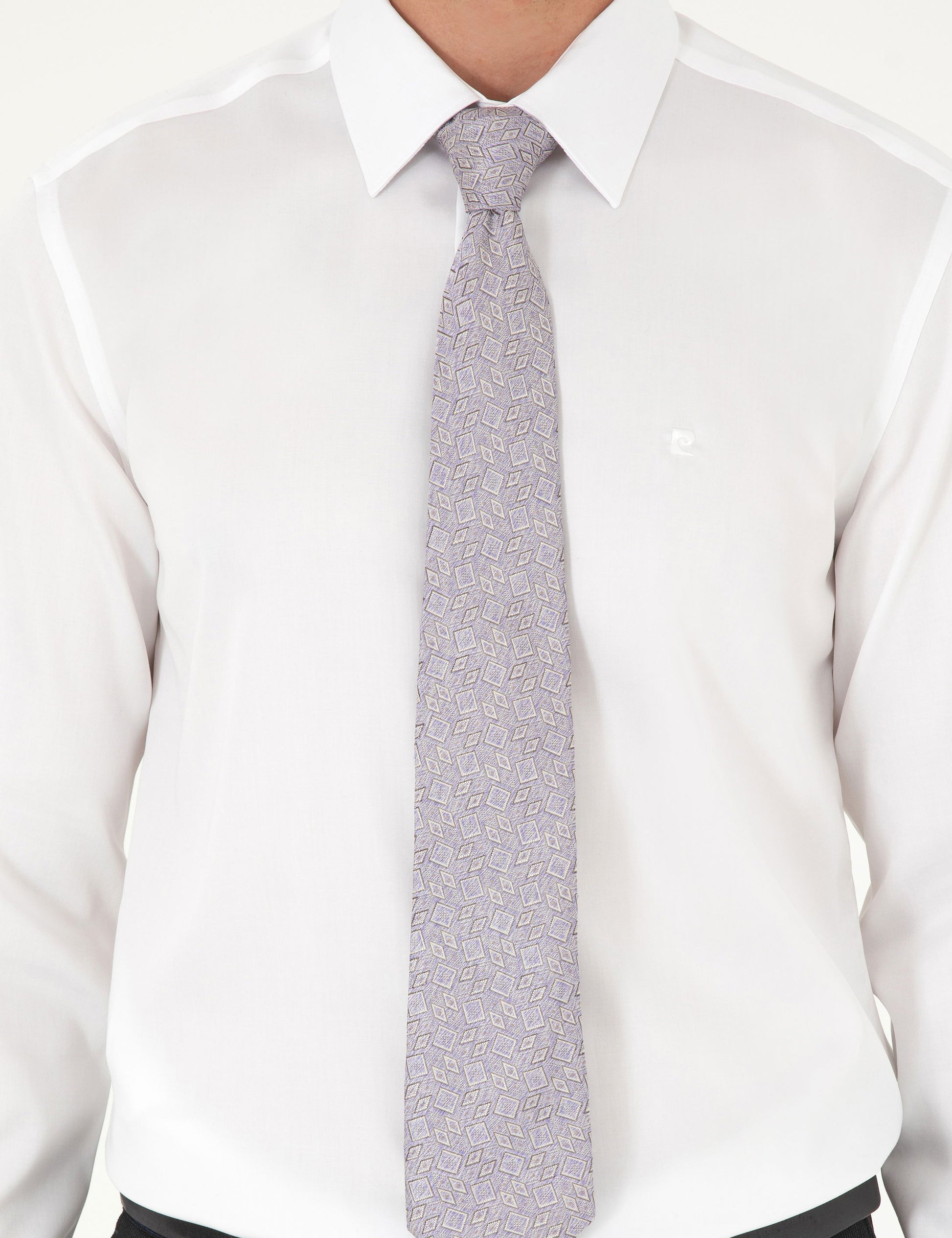 White Slim Fit Long Sleeve Basic Shirt
