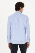 Men's Blue Long Sleeve Shirt