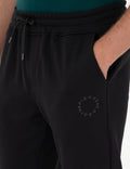 Black Slim Fit Straight Leg Sweatpants