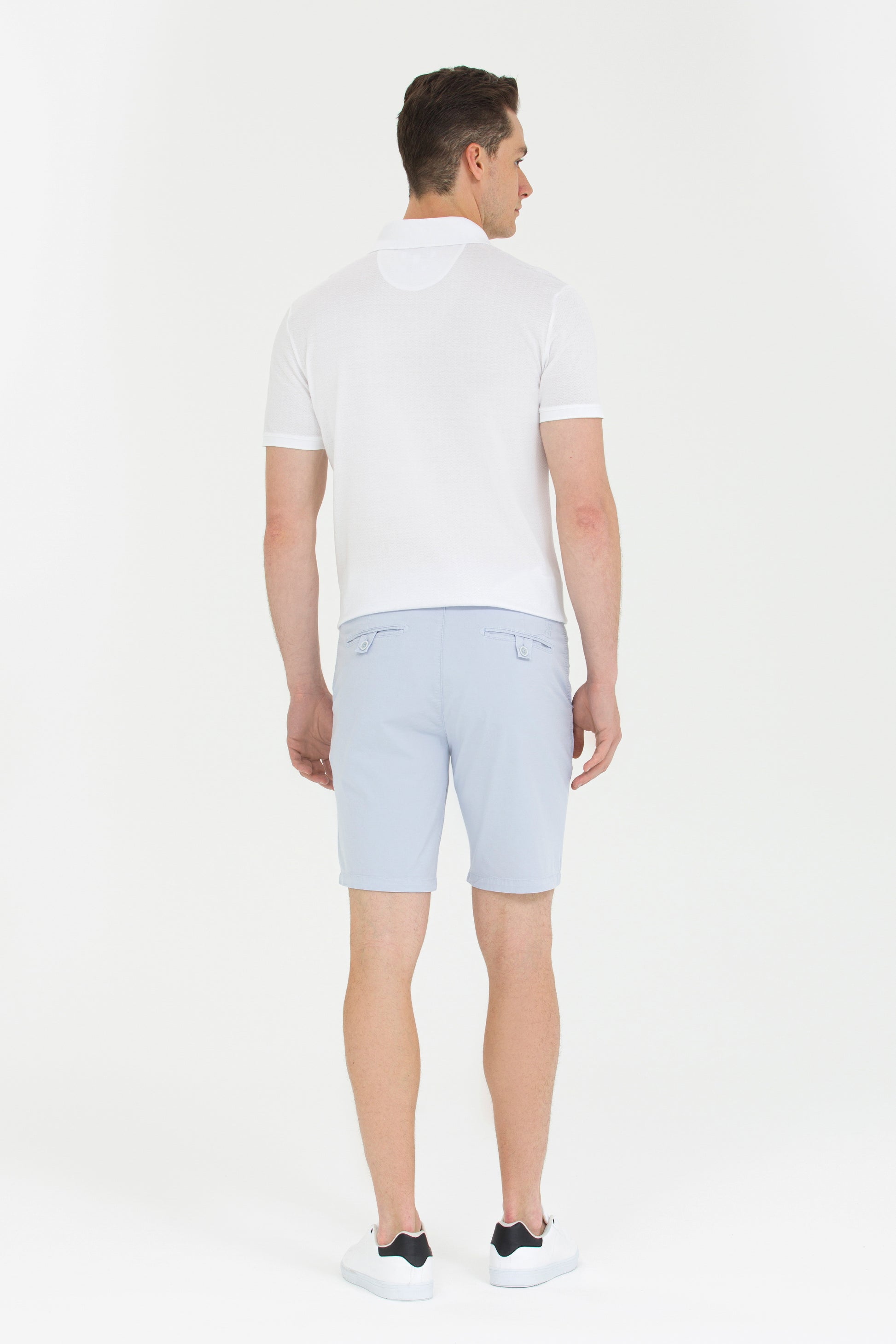 Men's Light Blue Woven Shorts