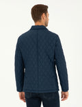 Navy Blue Quilted Coat