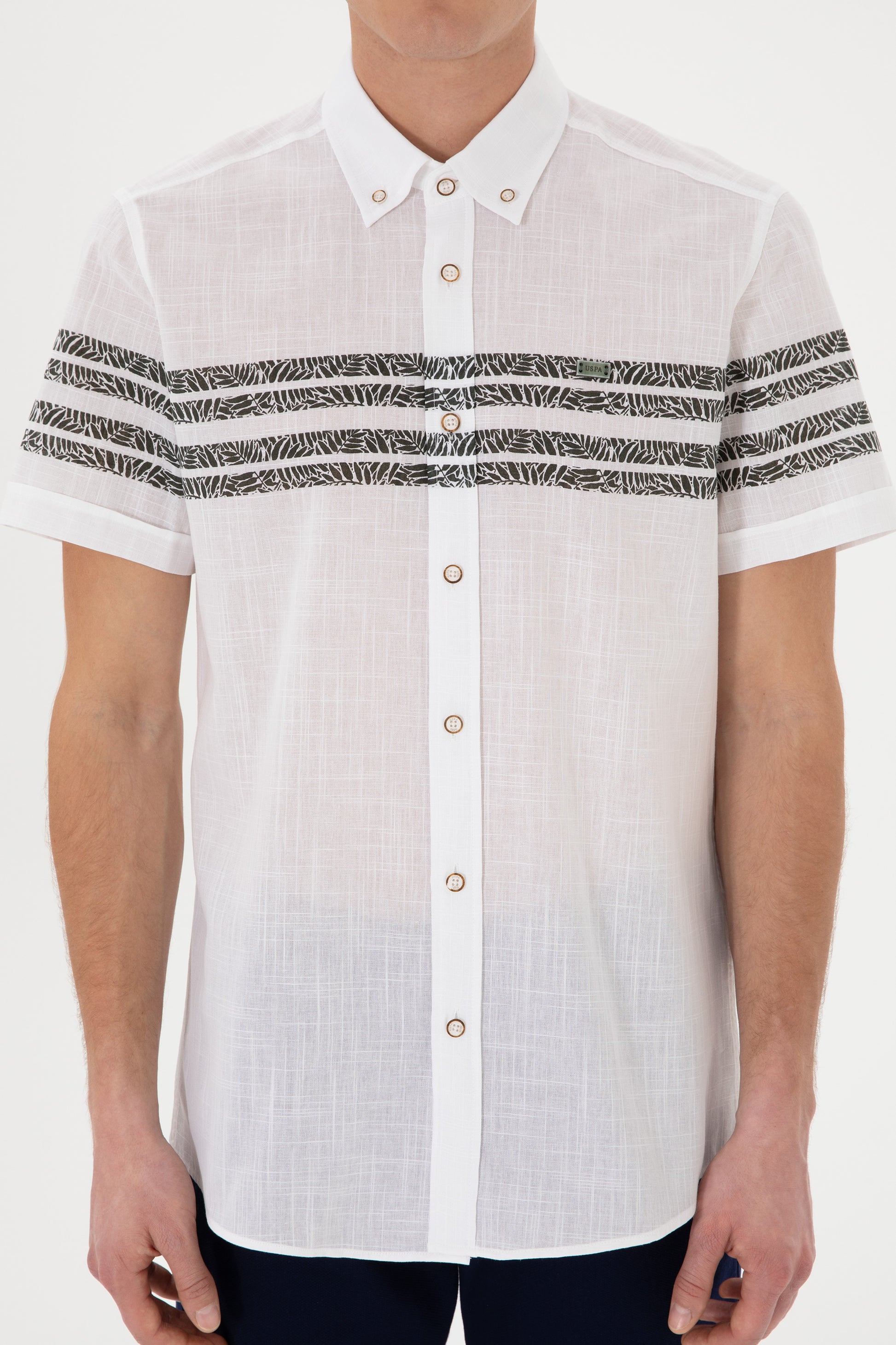 Men's Dark Khaki Short Sleeve Shirt