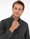 Anthracite Slim Fit Long Sleeve Shirt