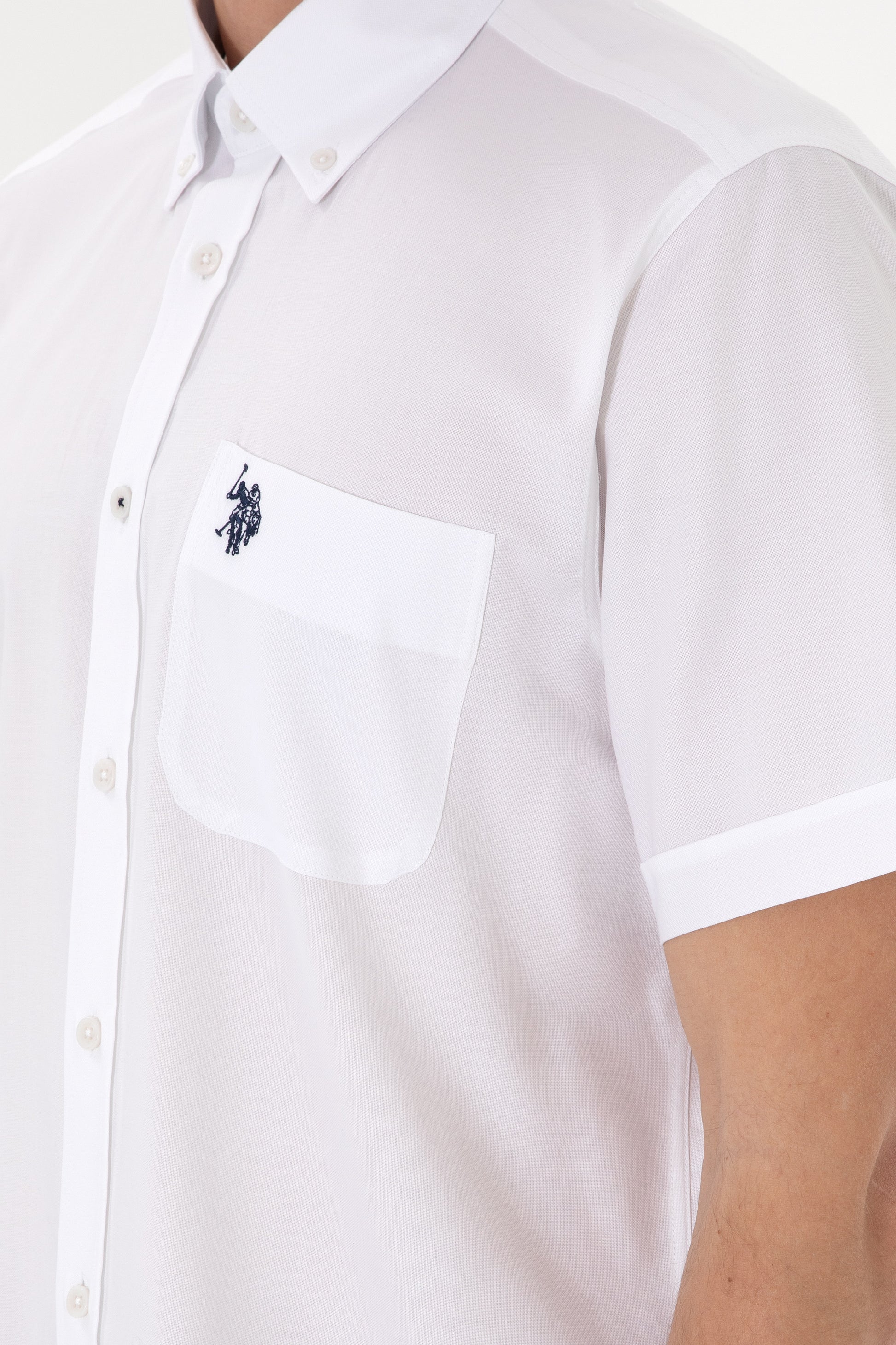 Men's White Short Sleeve Shirt