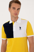 Men's Regular Fit Polo Neck Dark Yellow T-Shirt