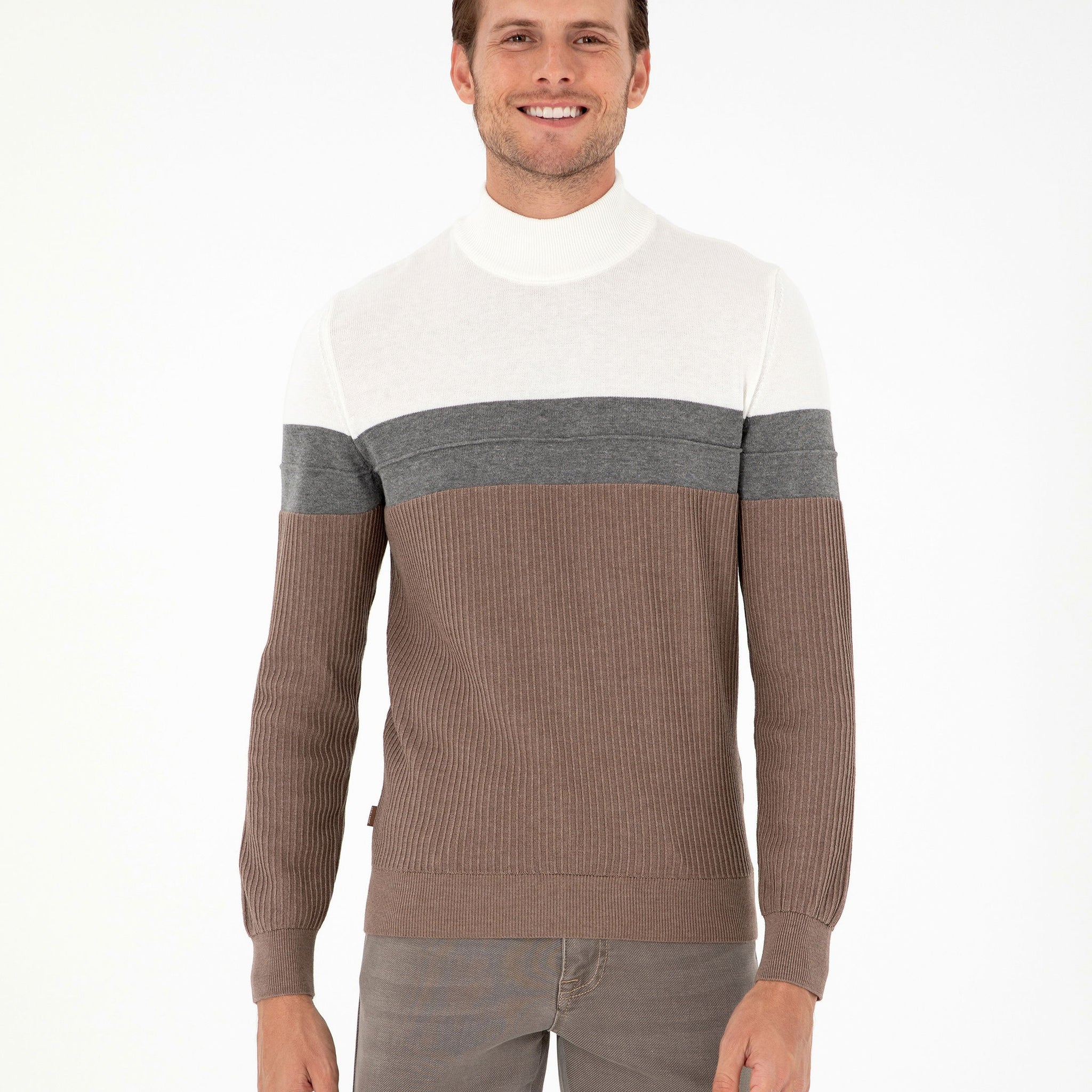 Mink Melange Slim Fit Sweater