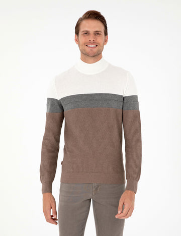 Mink Melange Slim Fit Sweater