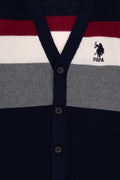 Boy's Navy Blue Knitwear Cardigan