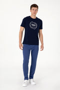 Men's Regular Fit Crew Neck Navy T-Shirt