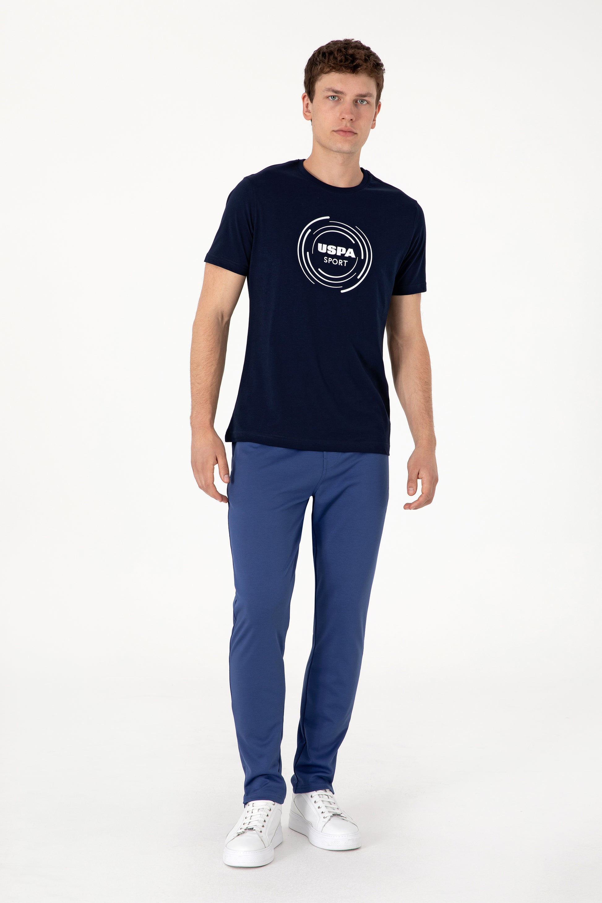 Men's Regular Fit Crew Neck Navy T-Shirt