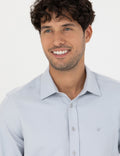Grey Slim Fit Long Sleeve Shirt