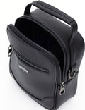 Men's Black Strap Handbag