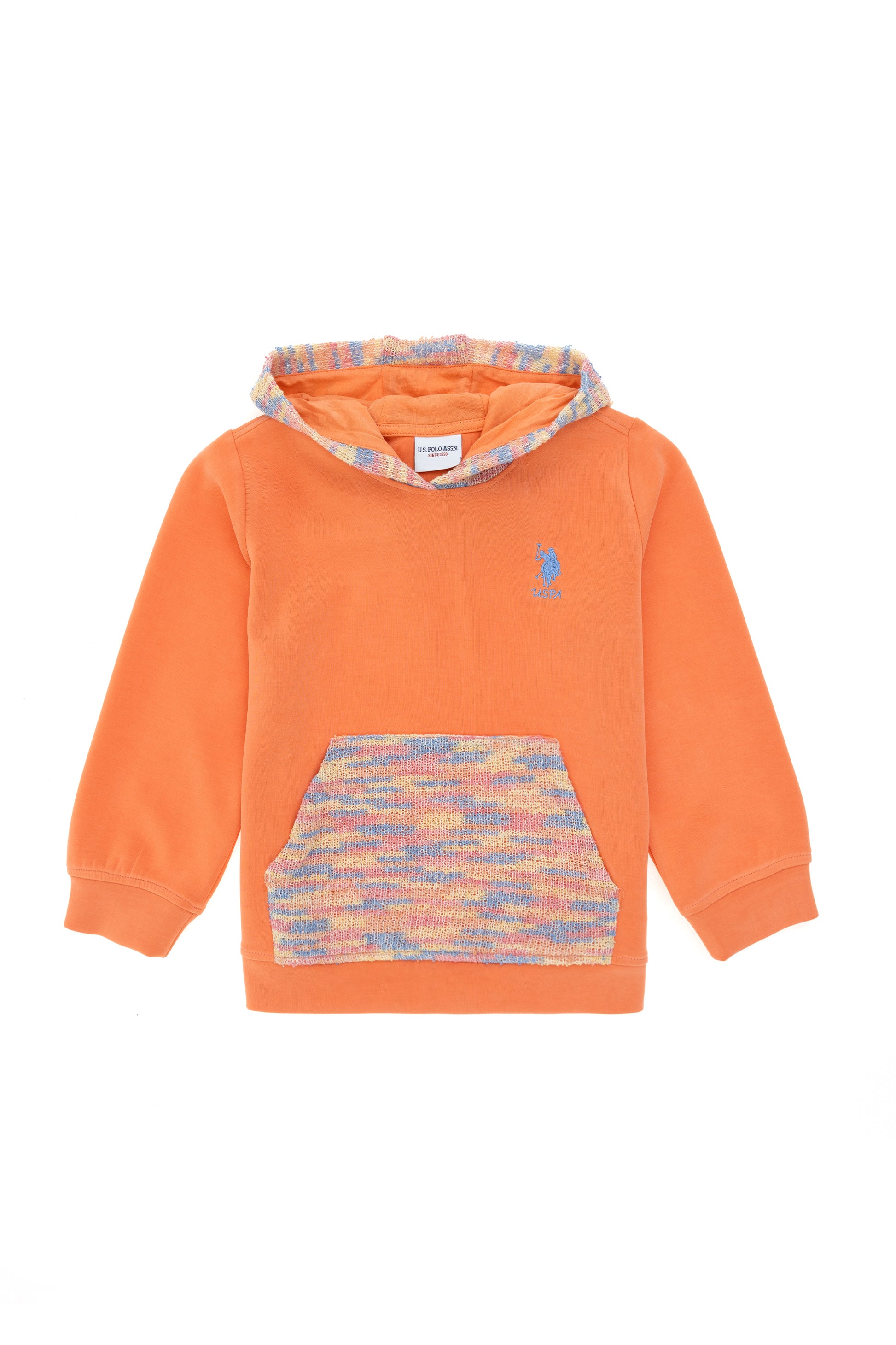 Girls' Salmon Hooded Sweatshirt