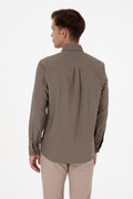 Men's Khaki Long Sleeve Shirt