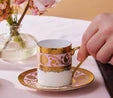 Karca Gulfem 6 Seater Coffee Cup Set Pink 90 Ml