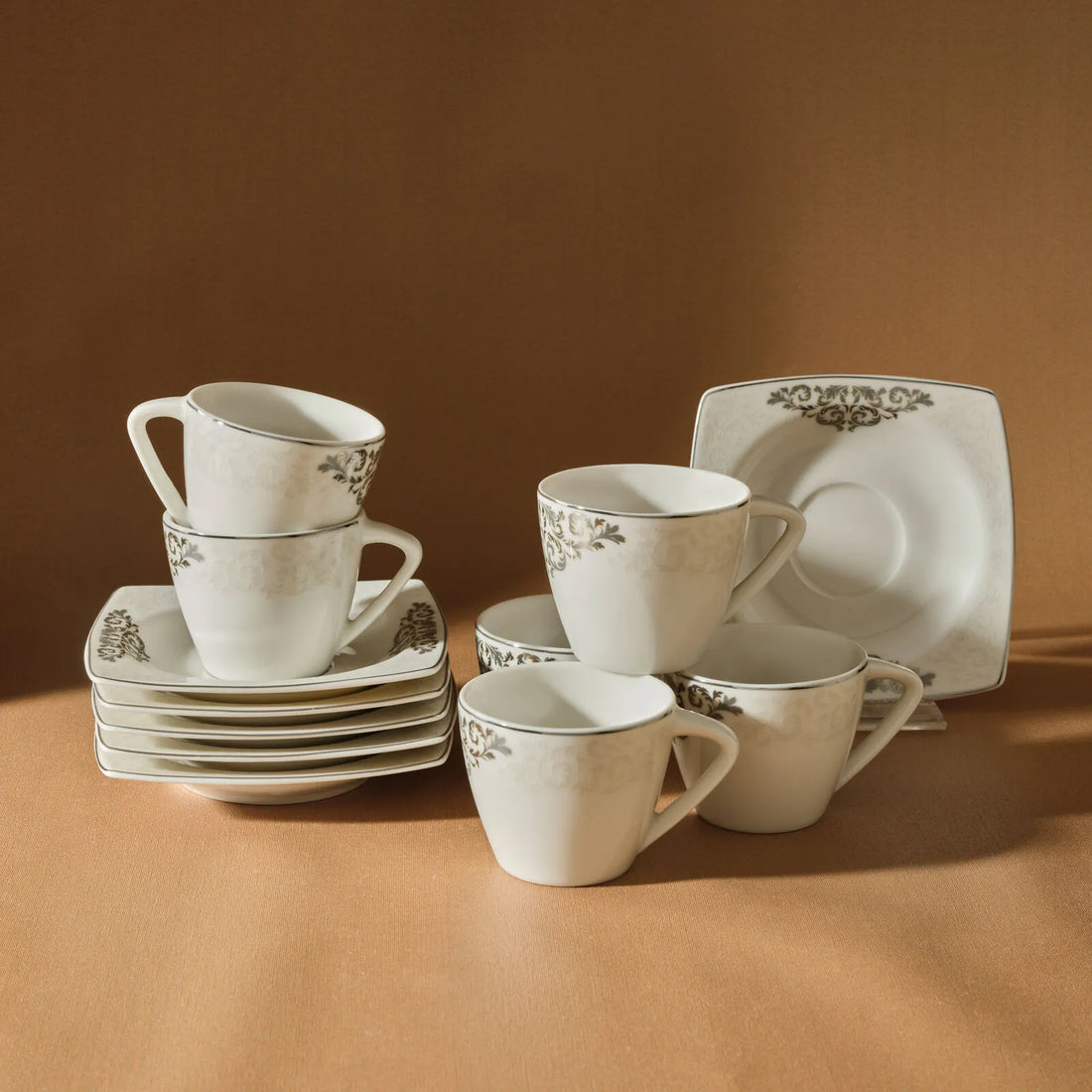 Nazende Coffee Cup Set for 6 Persons 80 ml - White - 36404551