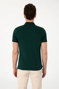 U.S. Polo Assn. - Men's Slim Fit Polo Neck Dark Green Basic T-Shirt