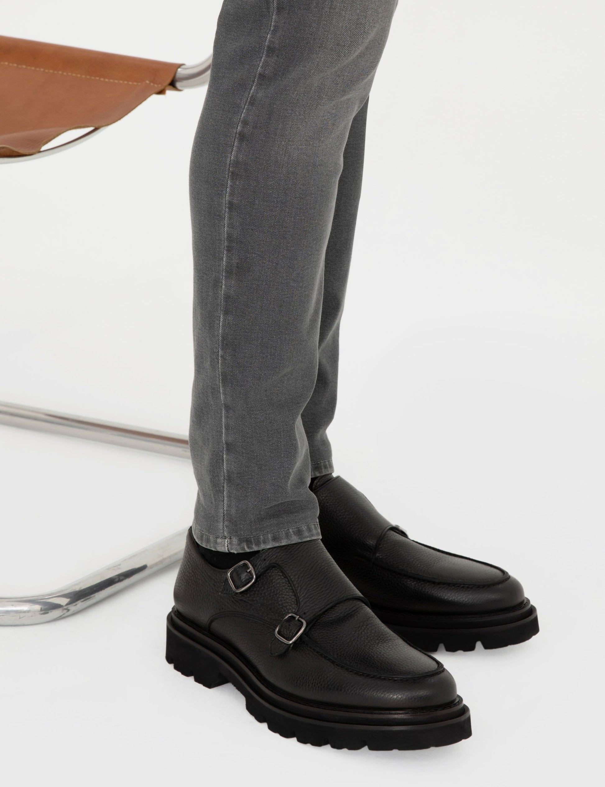 Black 100% Leather Casual Shoes