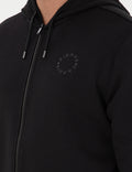 Black Regular Fit Zipper Tracksuit Top