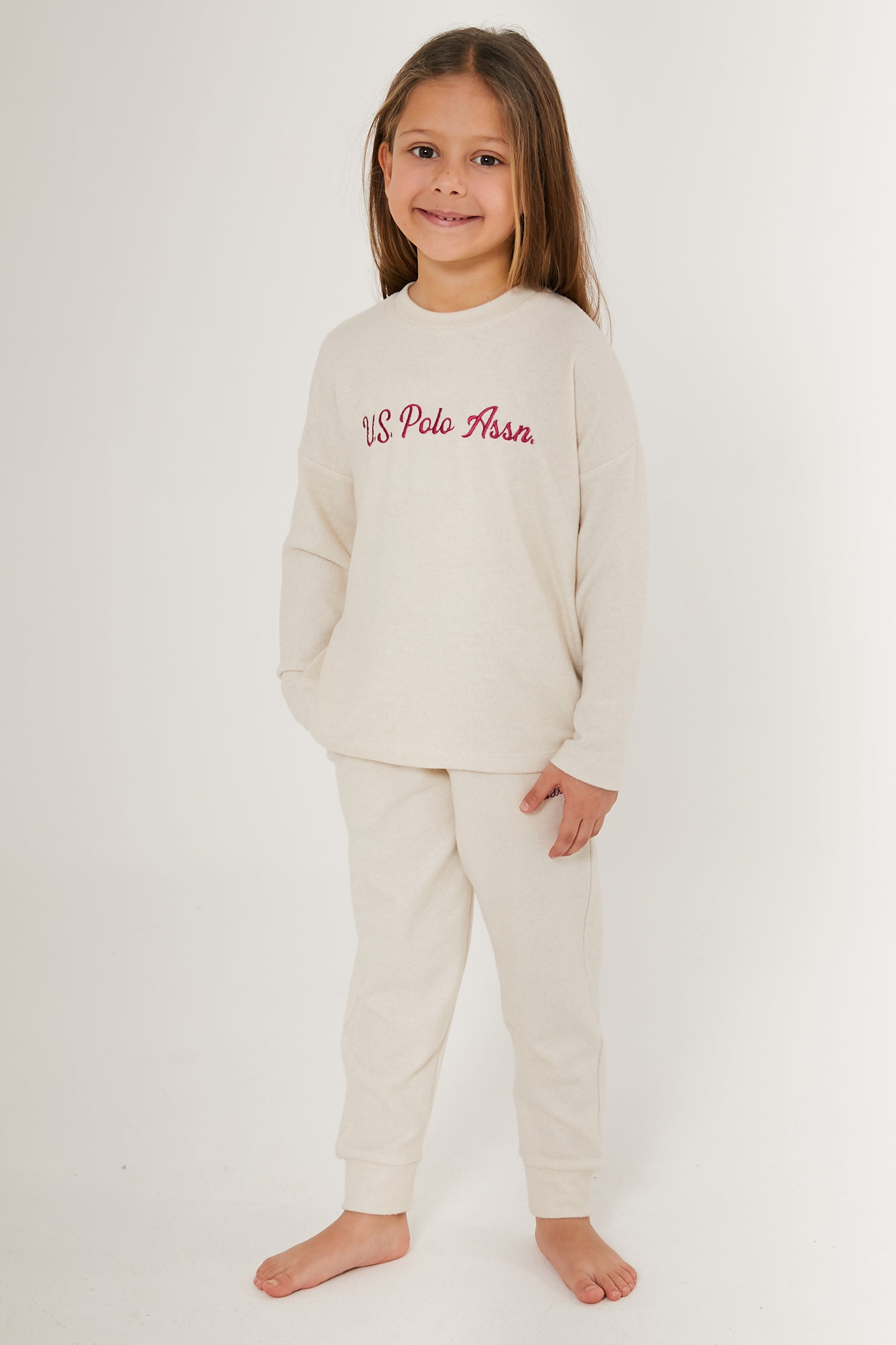 Girls' Cream Pajamas Set