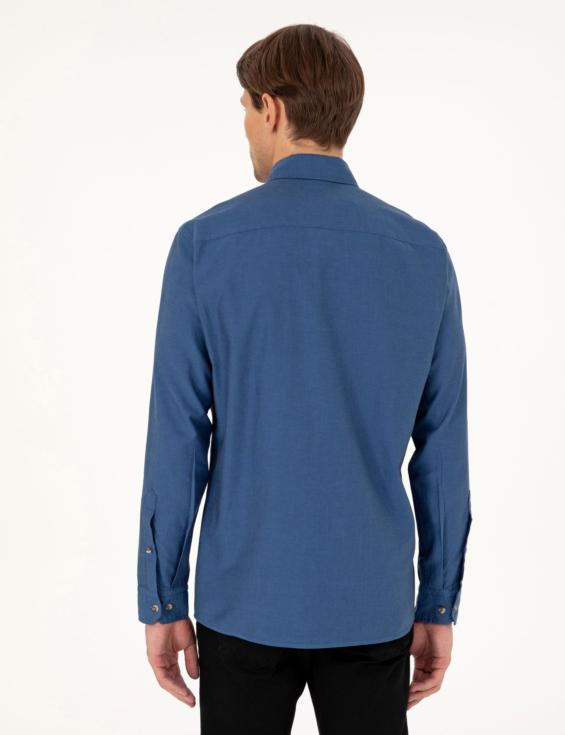 Indigo Slim Fit Long Sleeve Shirt