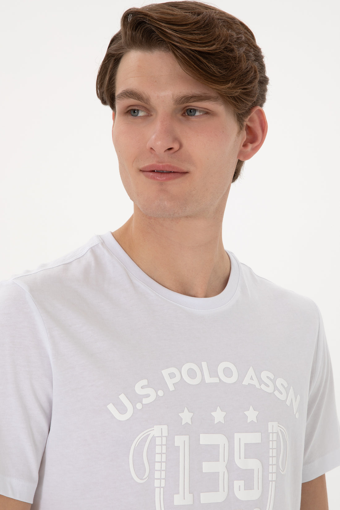 Men's Regular Fit Crew Neck White T-Shirt