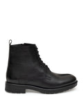 Black 100% Leather Rubber Sole Boots