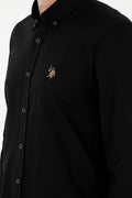 Men's Black Long Sleeve Basic Shirt