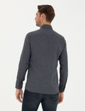 Navy Blue Slim Fit Long Sleeve Shirt