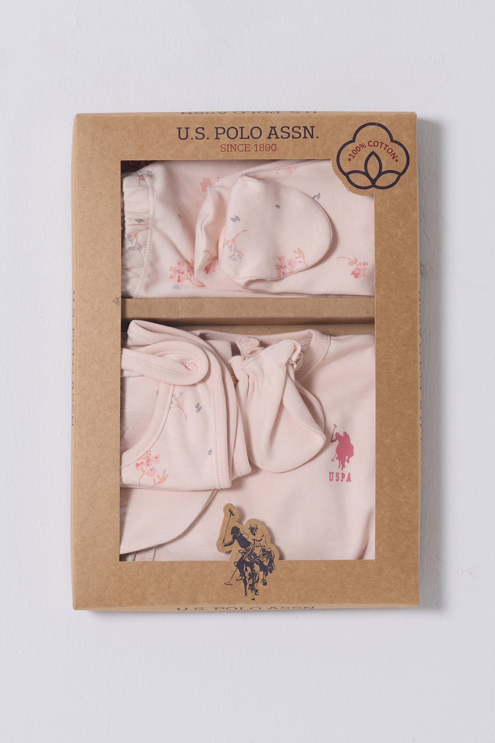 Baby Girl Powder Hospital Outlet 100% Cotton 5 Pcs Zipper Set