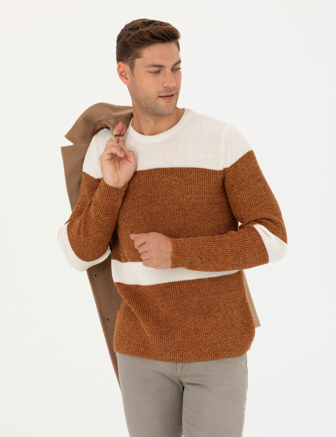 Beige Slim Fit 0 Knitwear Sweater