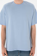 Men's Oversize Fit Crew Neck Light Blue T-Shirt