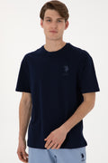 Men's Comfort Fit Crew Neck Navy T-Shirt