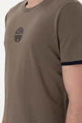 Men's Regular Fit Crew Neck Mink T-Shirt
