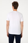Men's Regular Fit Crew Neck White T-Shirt